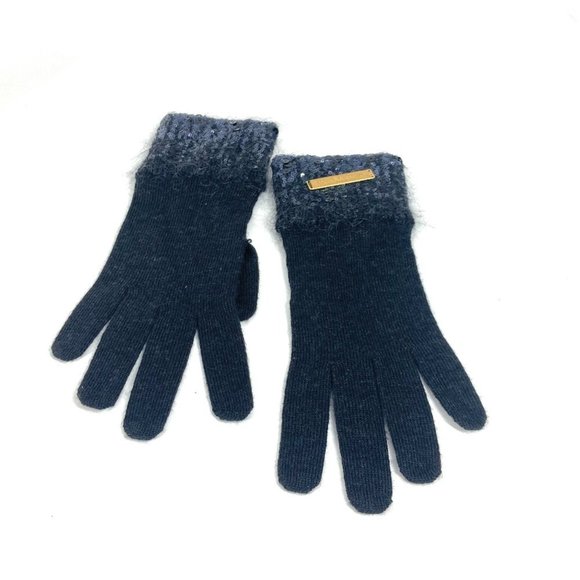 LOUIS VUITTON Louis Vuitton Metal Plate Sequin Logo Gloves